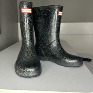 New without tags kids glitter hunter boots sz 12